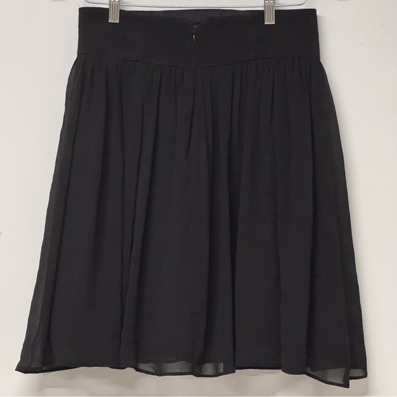 Zara Basic Black Chiffon Mini Skirt S - Picture 2 of 4